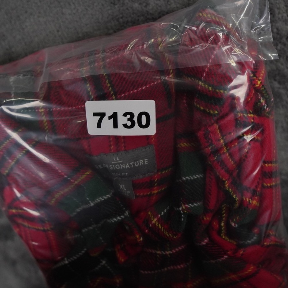 LL Bean Scotch Flannel Shirt‎ Mens XL Red Tartan Plaid Slim Fit Organic Cotton - Picture 12 of 12